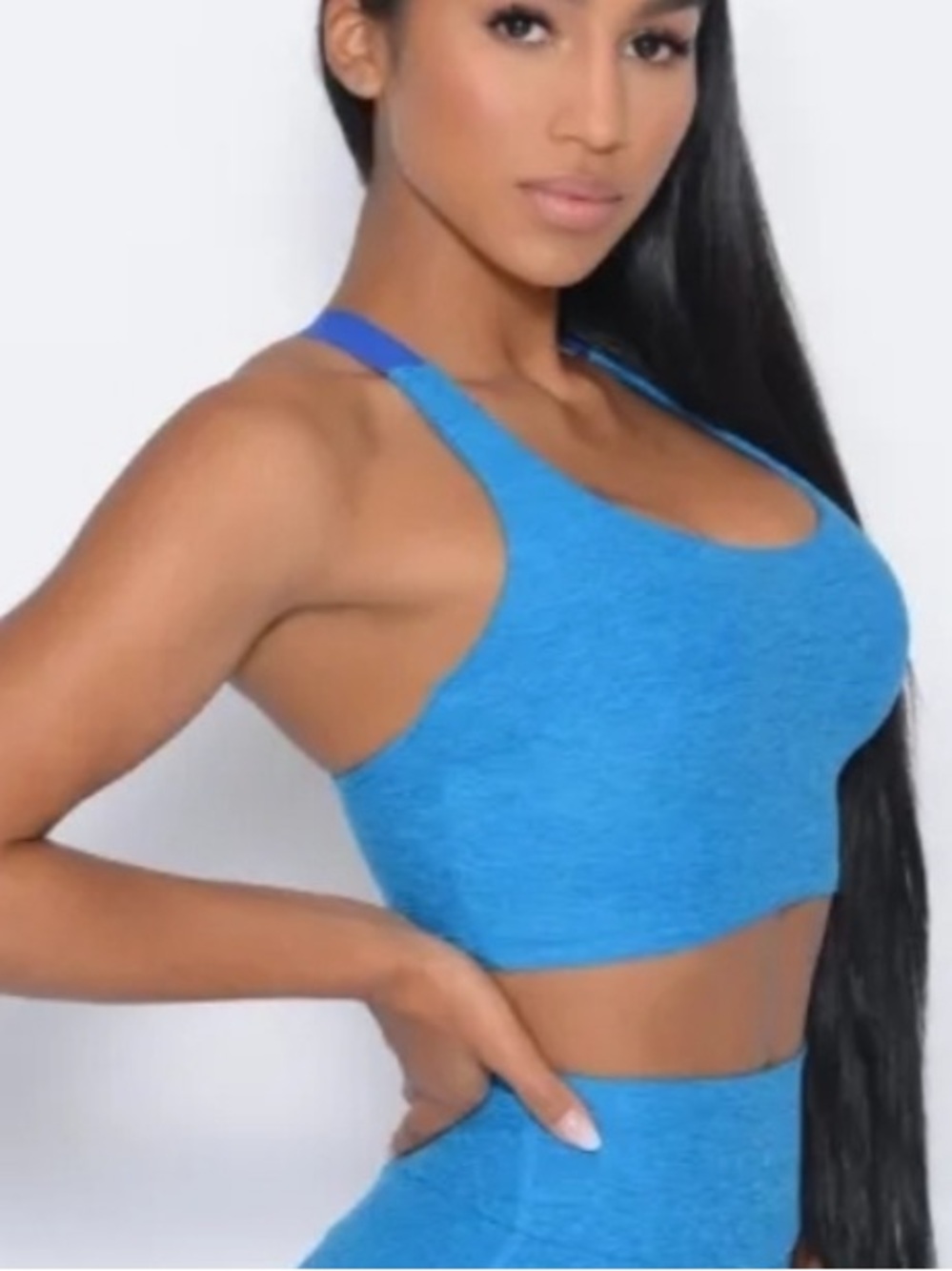 Bombshell Sportswear Blue Boost Sports Bra Small
